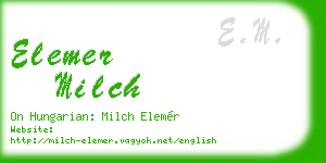 elemer milch business card